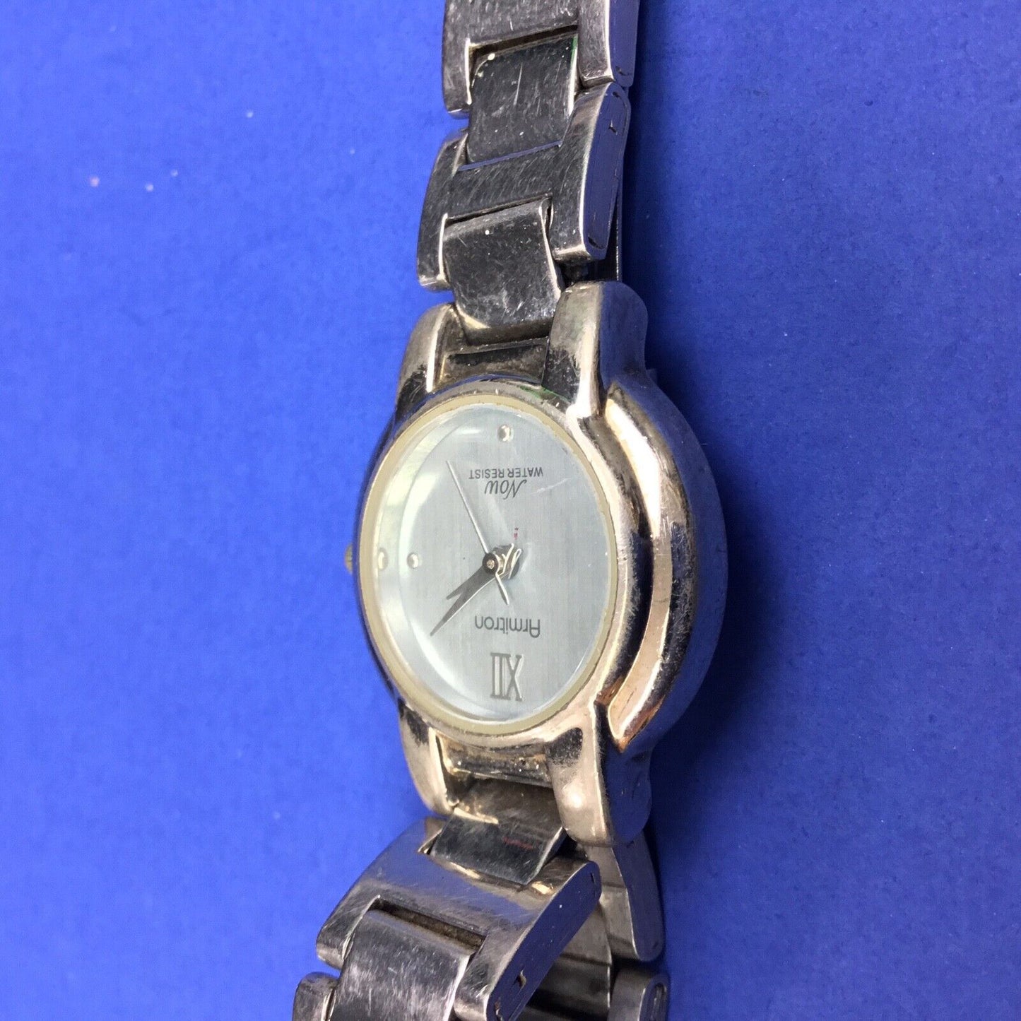 Armitron NOW Silver tone Comes Ladies Round Dress Watch - Working Well