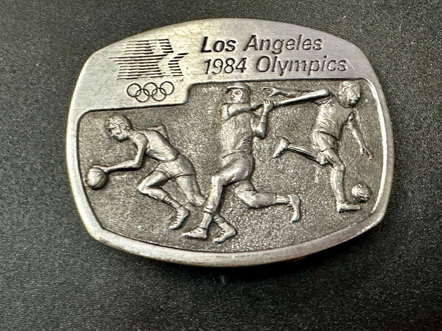 Baseball - 1984 Los Angeles Olympics Commemorative Pewter Sanchez Belt Buckle