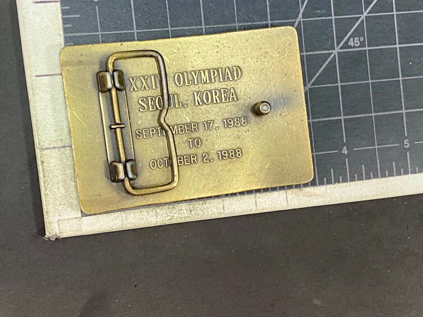 1988 Us Shooting Team Belt Buckle Official Sponsor