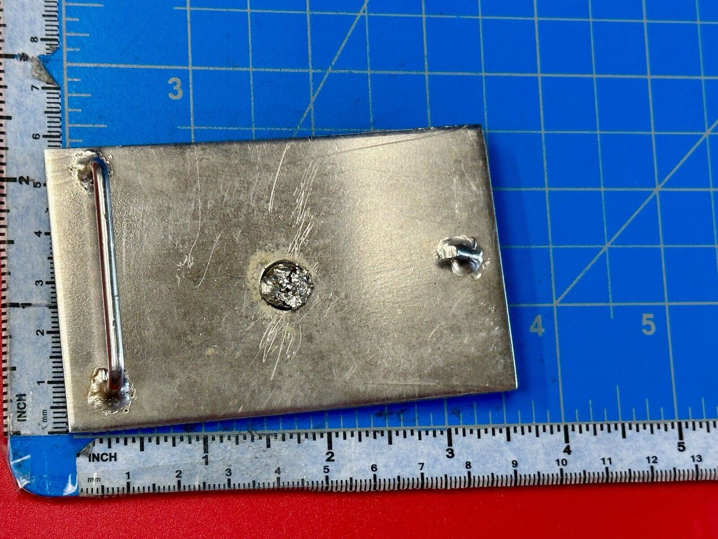 Vintage Bicentennial 1976 Liberty coin collectors artisan reflective belt buckle