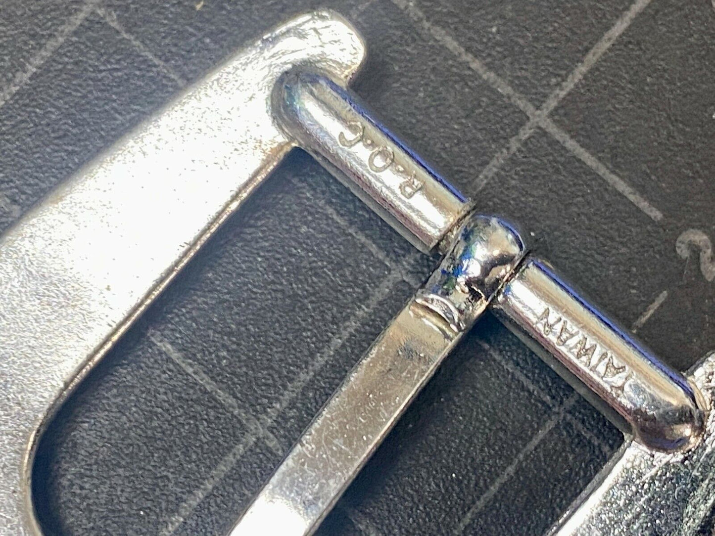 Taiwan Roc Stamped Silver Color Replacement Formal Belt Buckle
