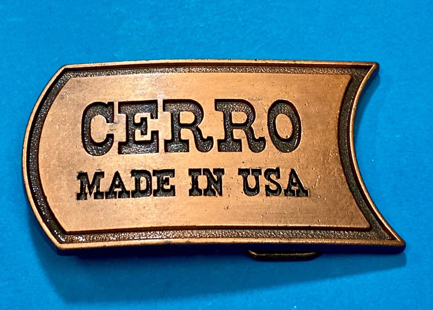 Vintage advertisement promo - Cerro, Made in USA company belt buckle