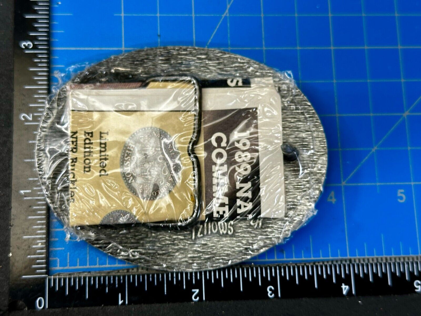 1989 Hesston National Finals Rodeo NFR Cowboys NOS Adult Size Belt Buckle