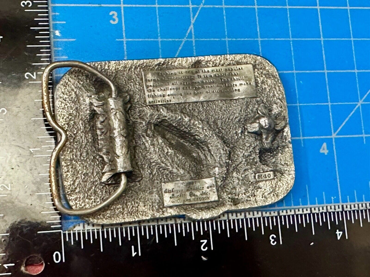 The Thrill of Fishing Vintage 1982 Siskiyou Fish Commemorative Belt Buckle