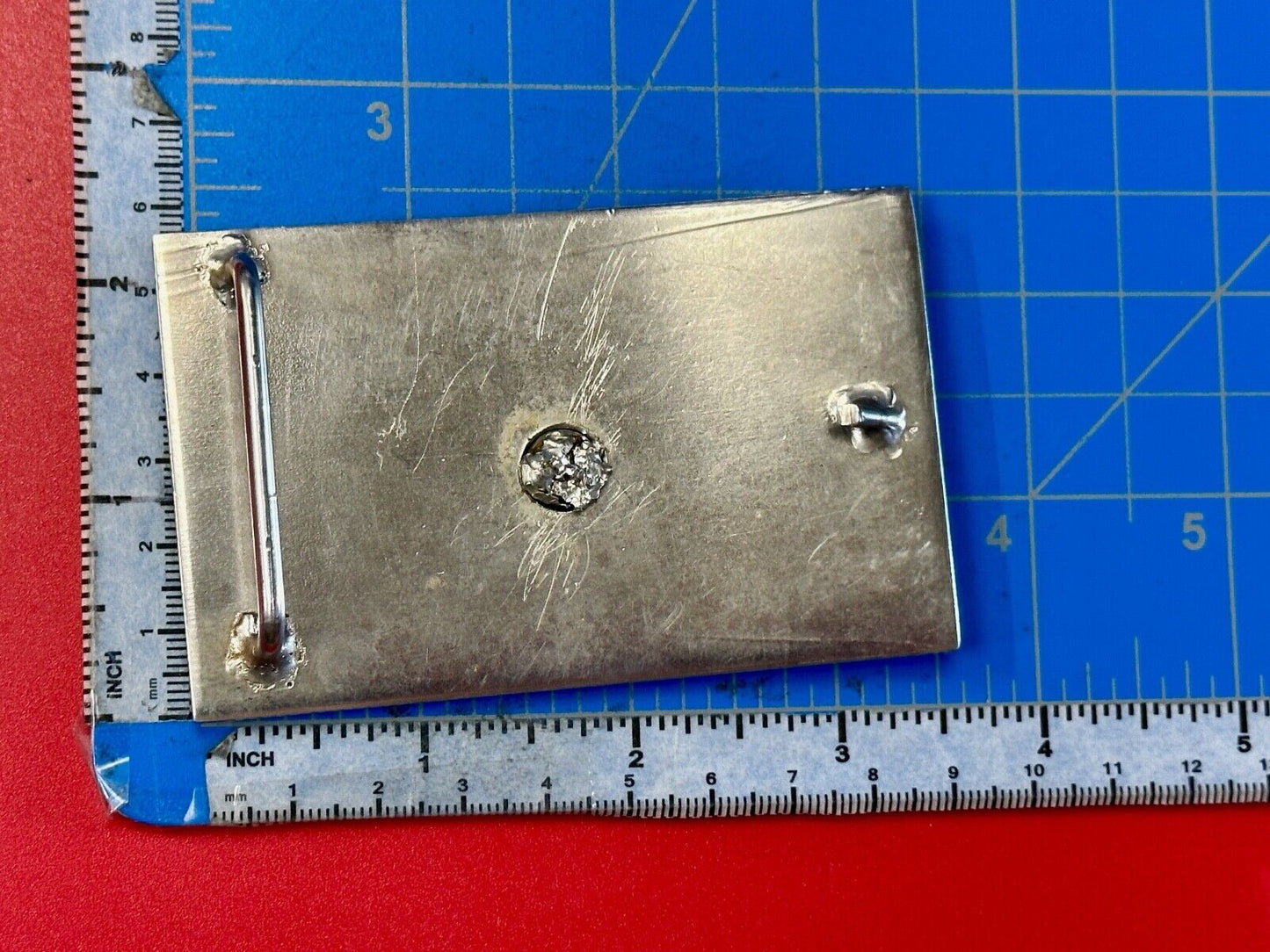 Vintage Bicentennial 1976 Liberty coin collectors artisan reflective belt buckle