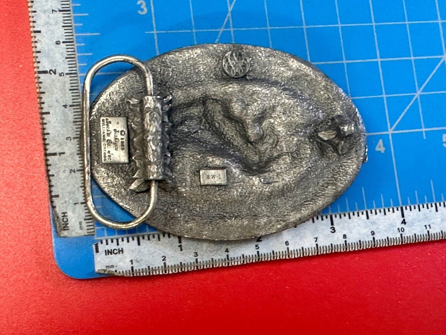 Vintage 1985 Horse lovers siskiyou pewter belt buckle