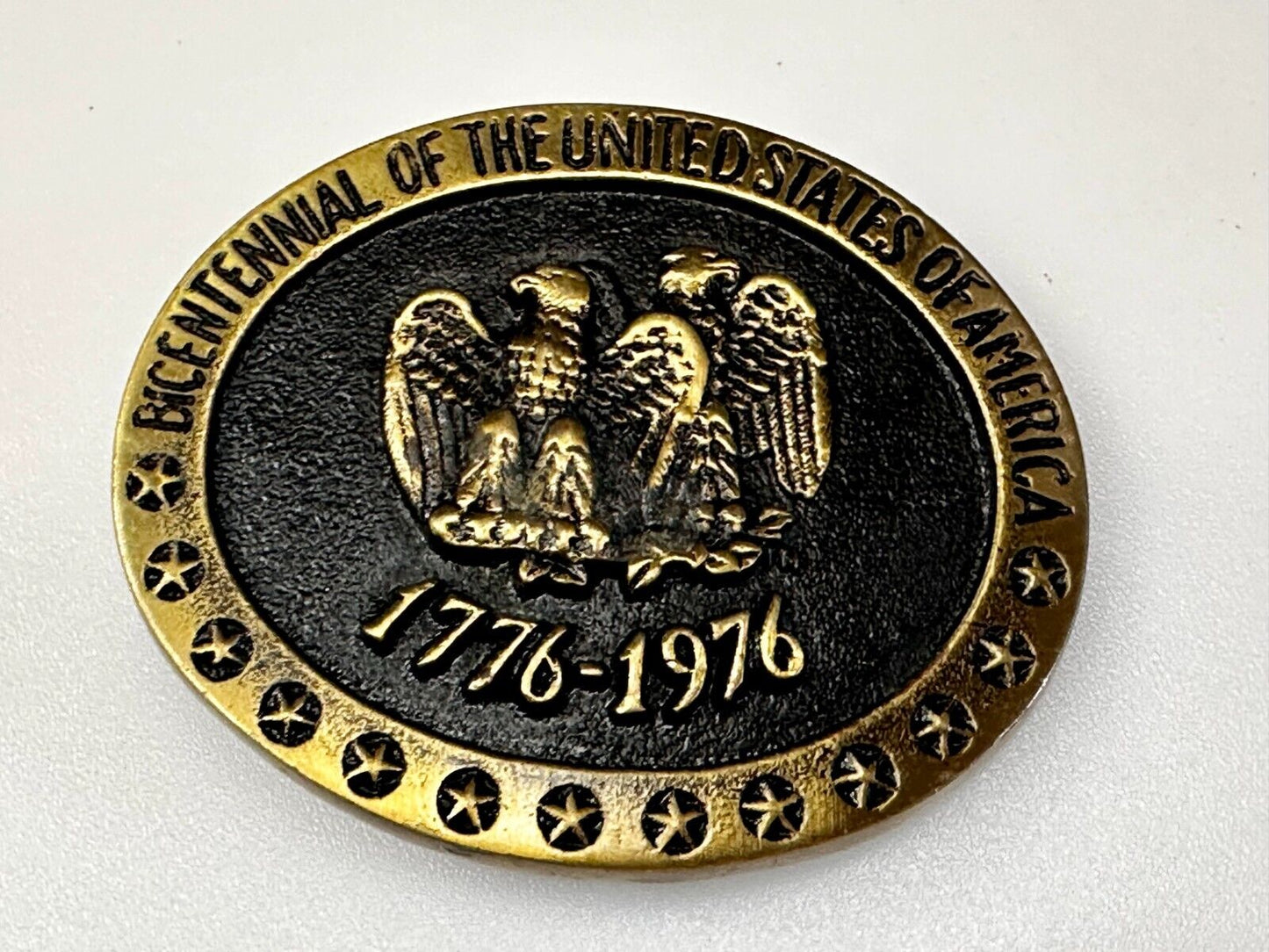 Bicentennial of the United States of America 1776-1976 Solid Brass Belt Buckle