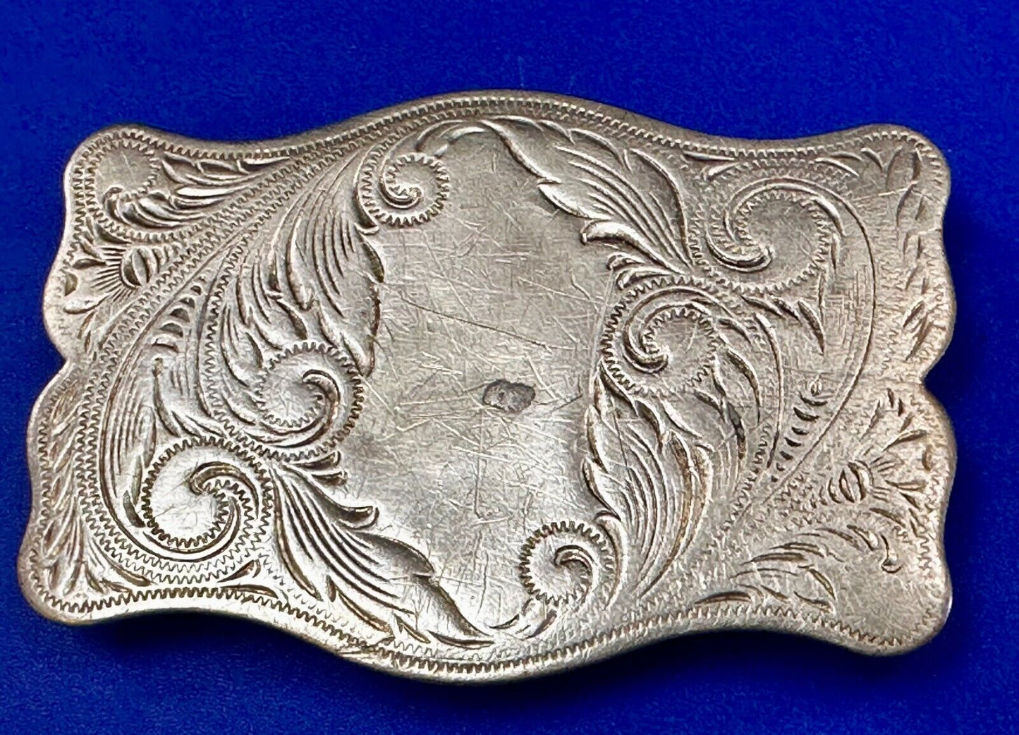 Vintage engraved western flower swirl belt buckle for craft project or to wear!