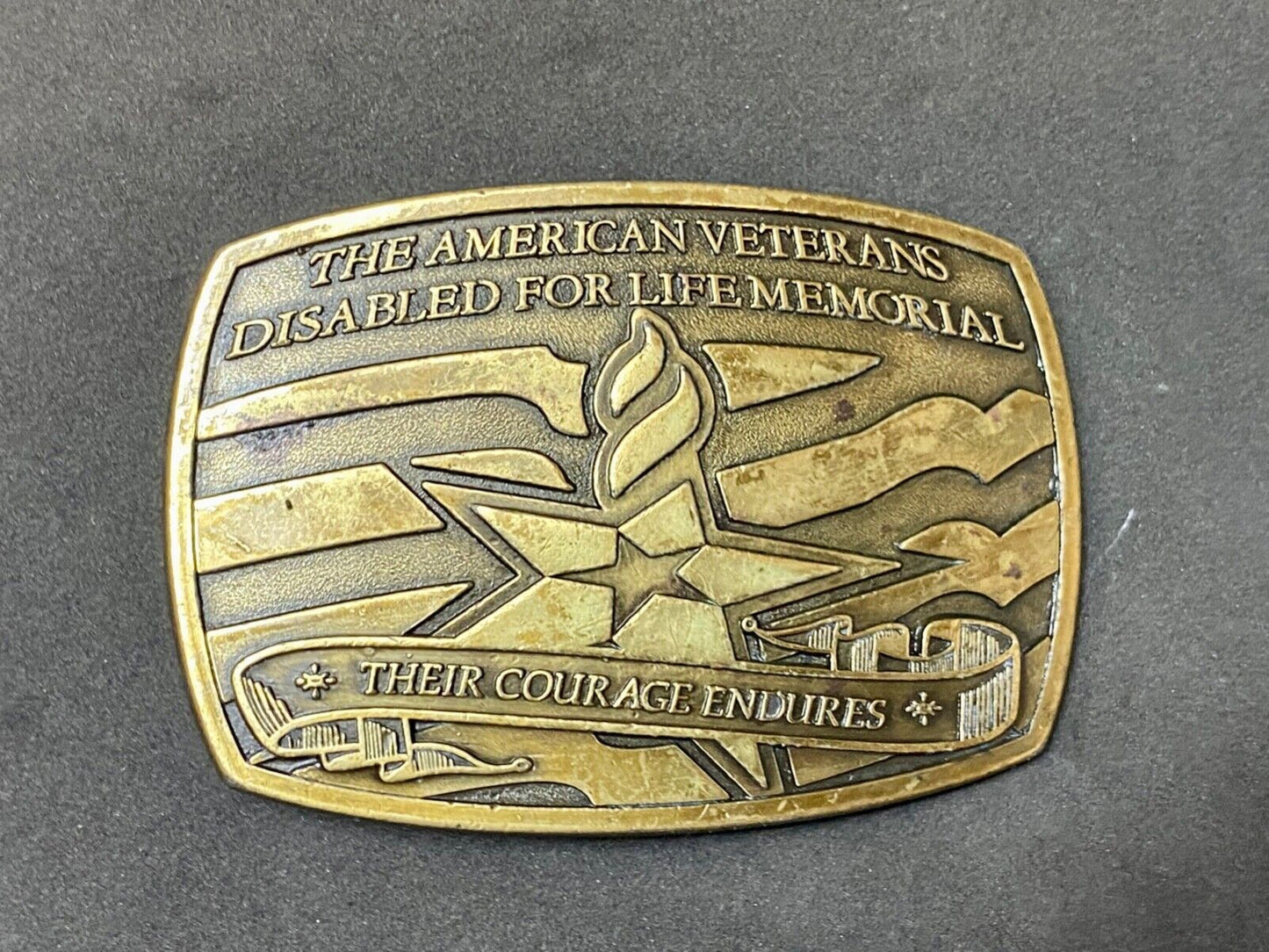 The American VETERANS OF FOREIGN WARS - Their Courage endures belt buckle
