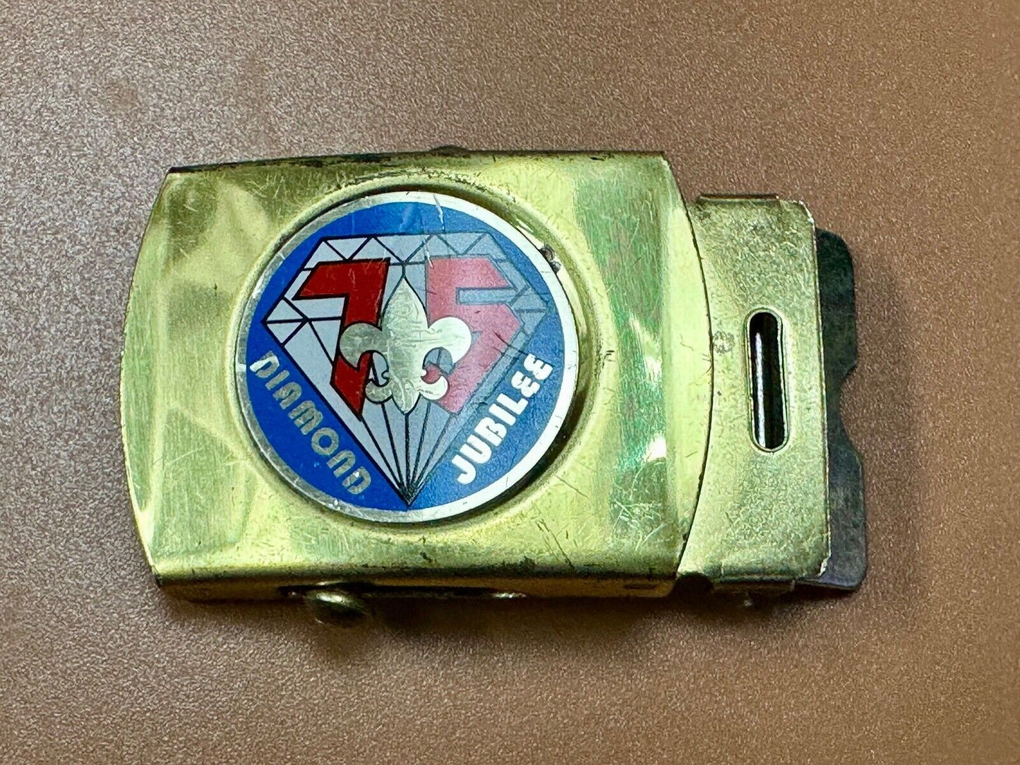 Vintage BSA Diamond Joublee 75 year celebration USA made belt buckle