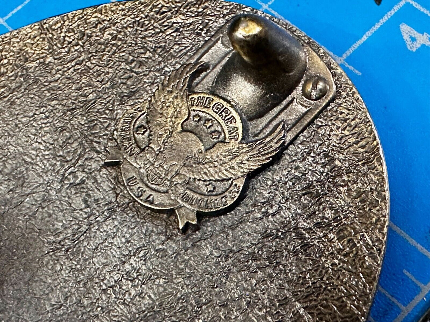 The Spirit of Wyoming Crown Royal Whiskey 1890-1990 Great American Belt Buckle