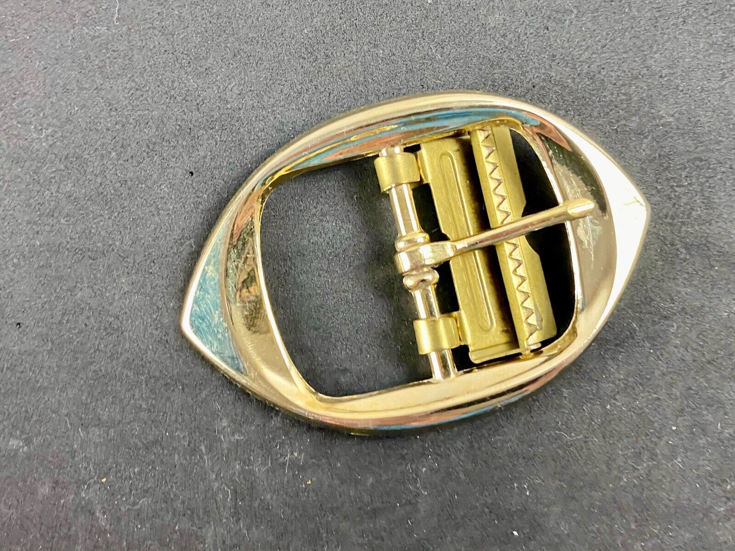 Vintage Gold Tone Open Style Adjustable Open Rachet Belt Buckle