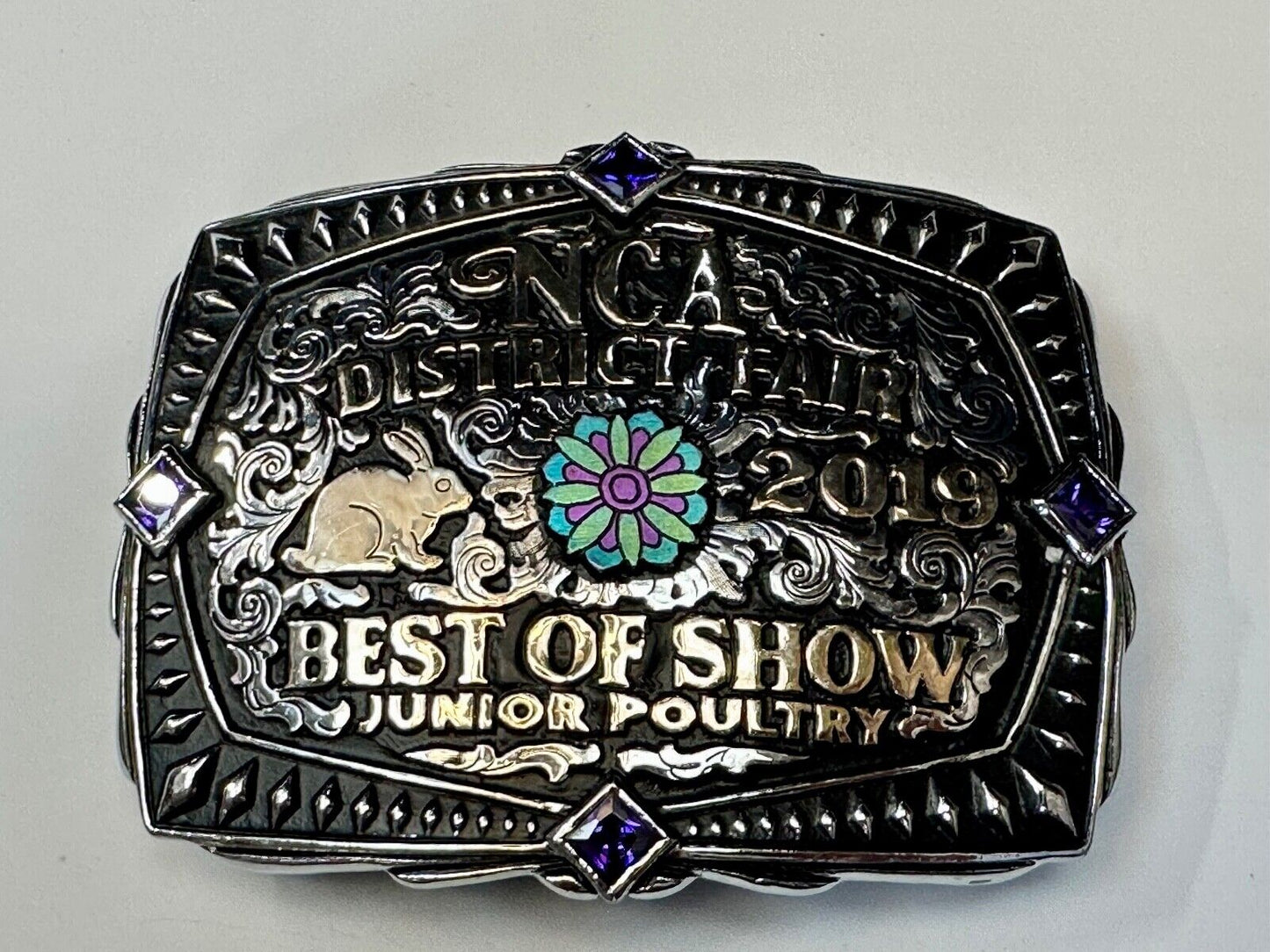 Best of Show JR poultry Trophy NCA District Fair 2019 Arkansas belt buckle By KS