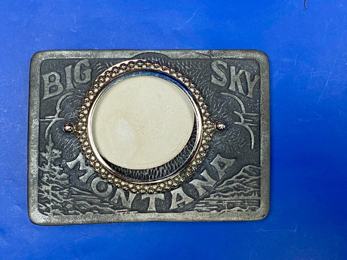Big Sky Montana Nature Scene Vintage Blank Coin Collectors for Craft Belt Buckle