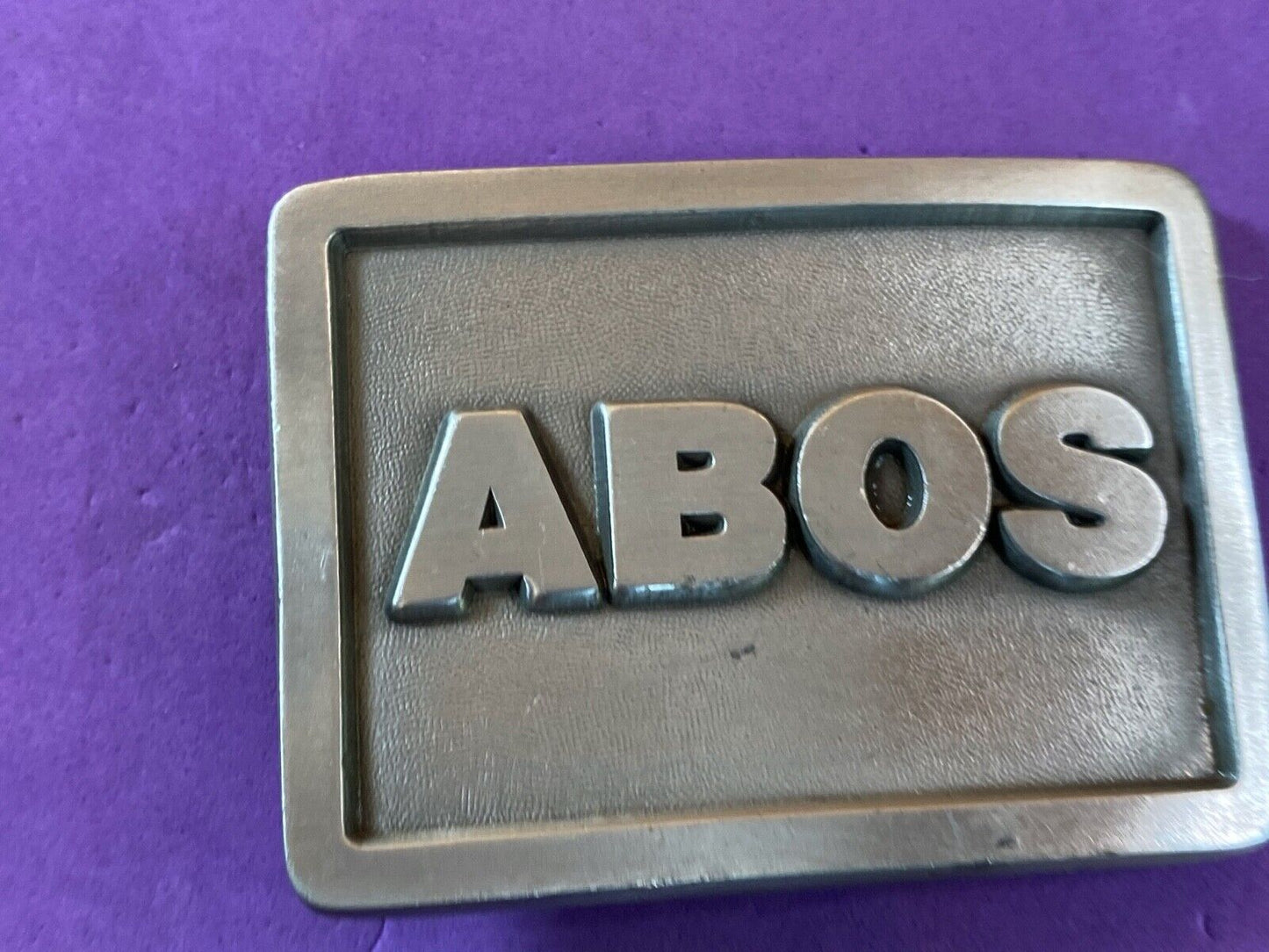 Abos American Board Of Orthopaedic Surgery? Vintage Solid Pewter Belt Buckle -