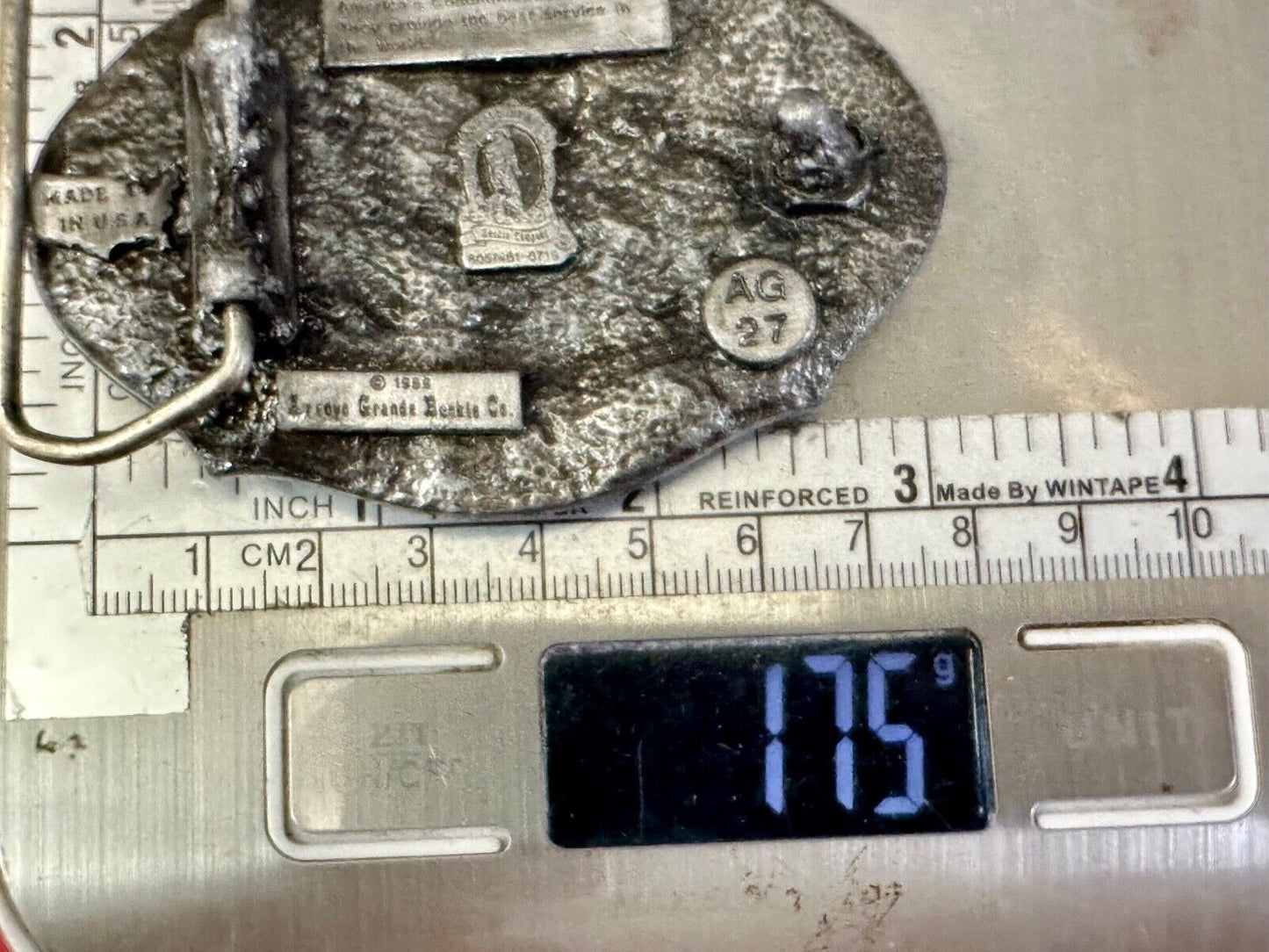 Telephone Linesmen pole climbers Telecommunication 89 Arroyo Grande belt buckle