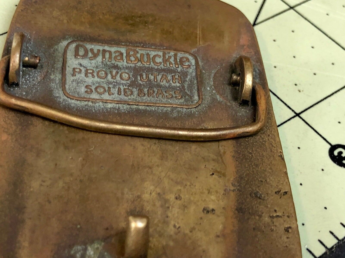 Vintage CM World Class Weightlifters Solid Brass belt buckle by DynaBuckle