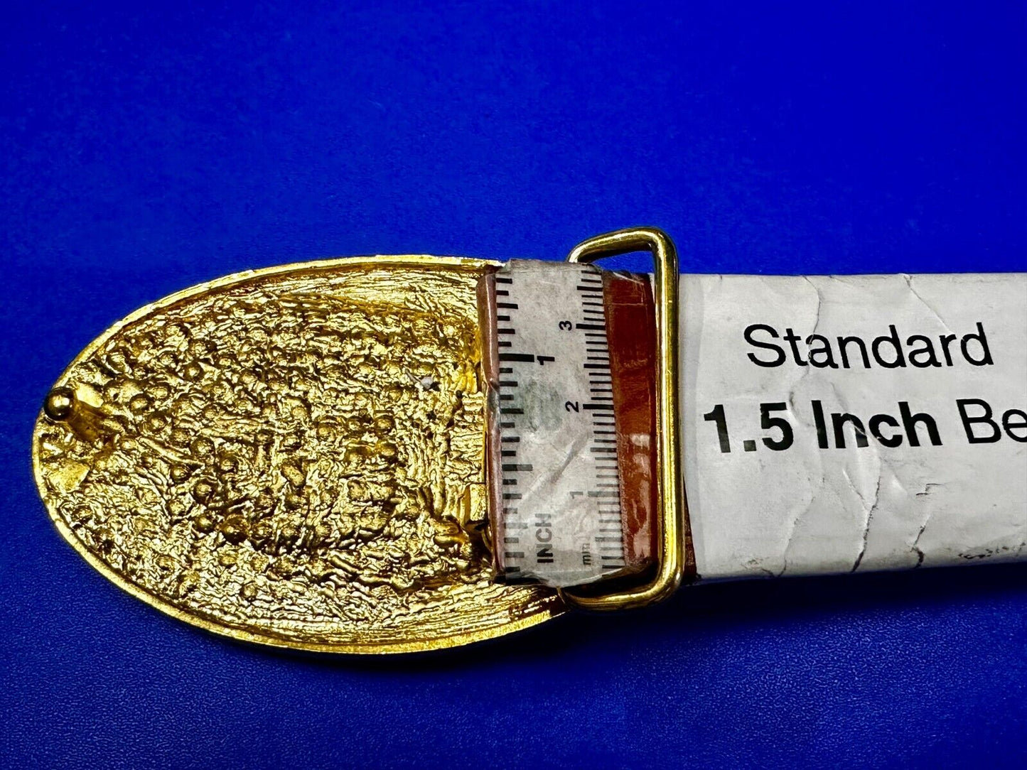 Beautiful Stylish Clear Rhinestone Covered Gold Tone Designer Oval Belt Buckle