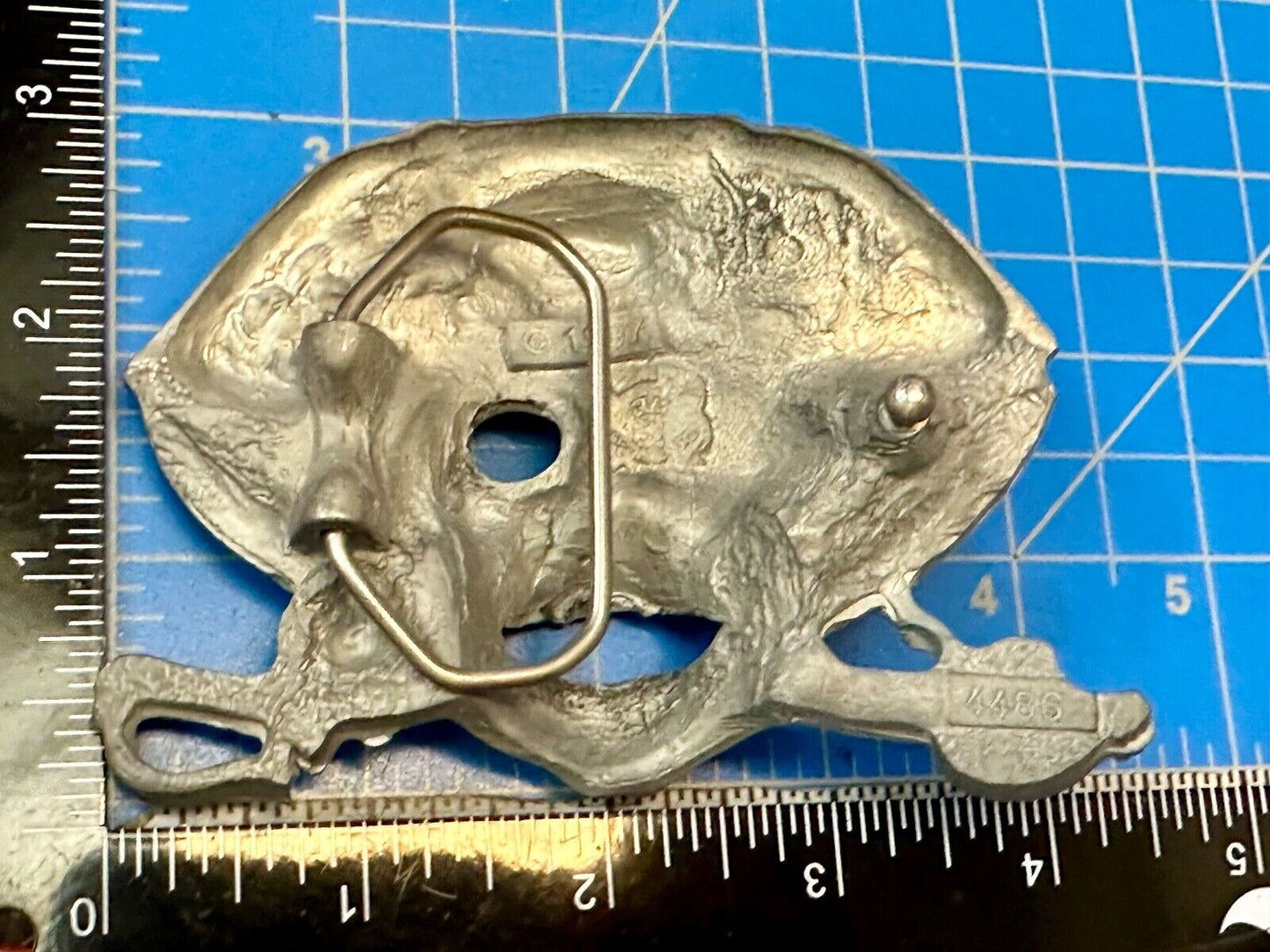 VINTAGE 1997 **PIRATE SKULL** FANTASY ARTWORK PEWTER BELT BUCKLE