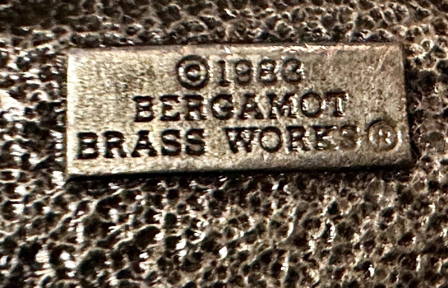 Train Steam Engine Over Bridge RailRoad RR Vintage 1980's Bergamot Belt Buckle