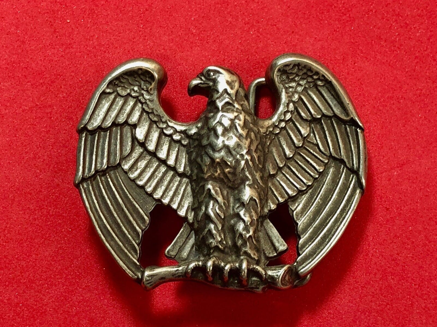 Vintage 80s Retro? AVON Perched Eagle Thick Metal Belt Buckle