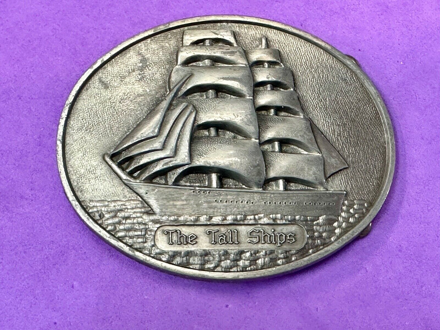 The Tall Ships Sailing Ship Boat Clipper Schooner Yacht Vintage belt buckle