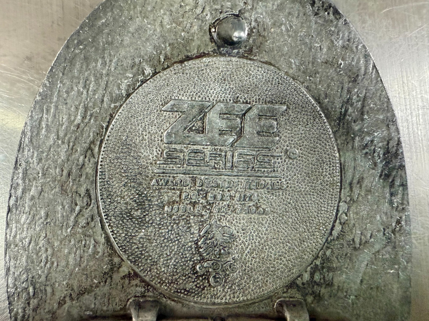 Vintage Cowboy Cattle Drive Belt Buckle 3.75" X 2.75" Pewter Zee Series by ADM