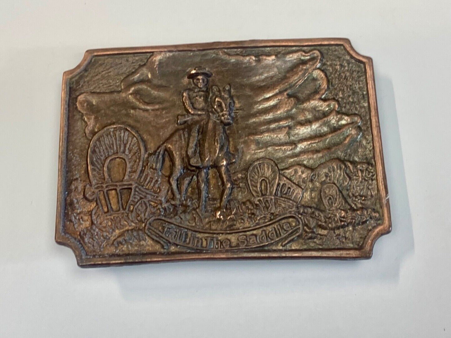 Tall in the Saddle - Western Horse and Cowboy way of life! belt buckle