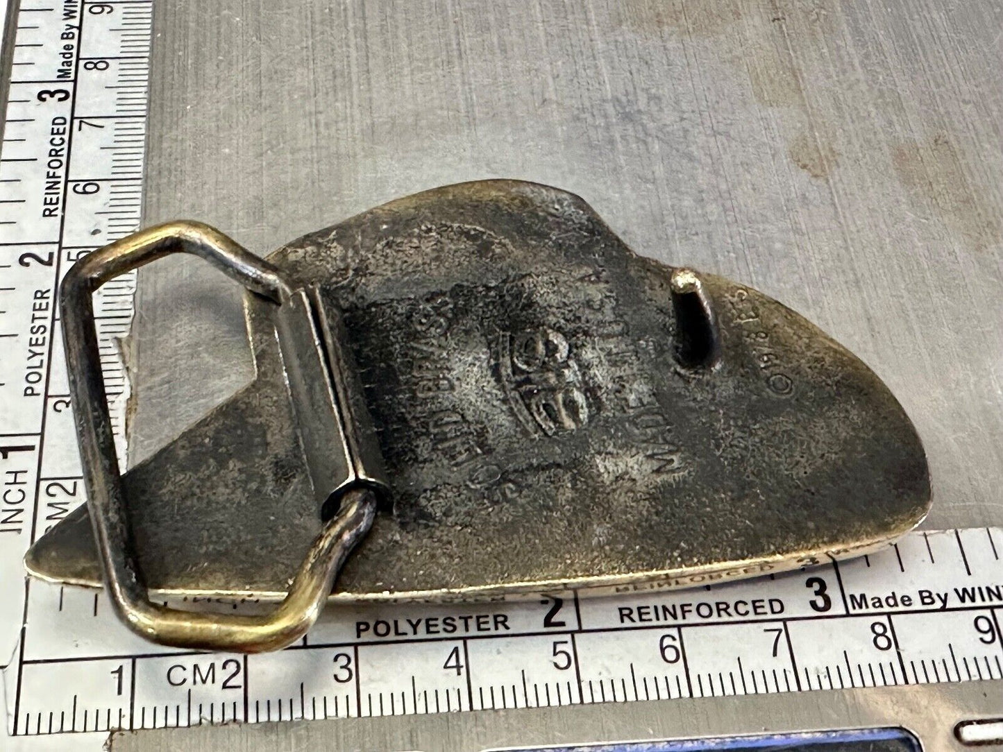1978 BTS Cowboy Hat Figural Western Rodeo Vintage Cowboy Wearz belt buckle