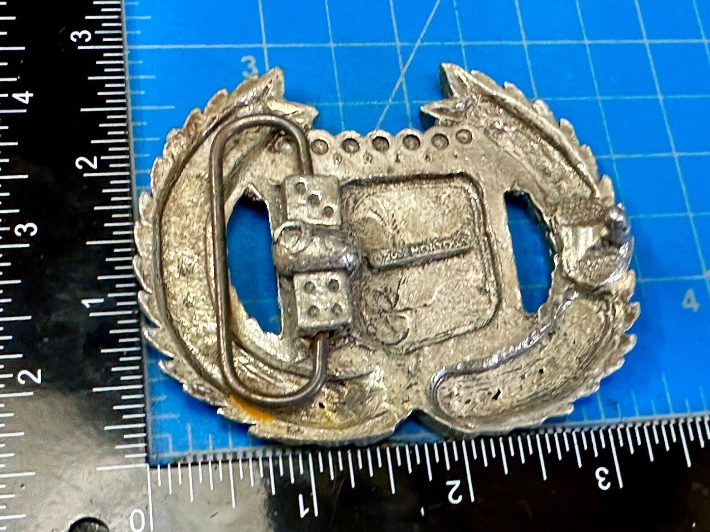 Vintage Cadillac Olive Branch Logo Cutout Belt Buckle by Mobtown 2002