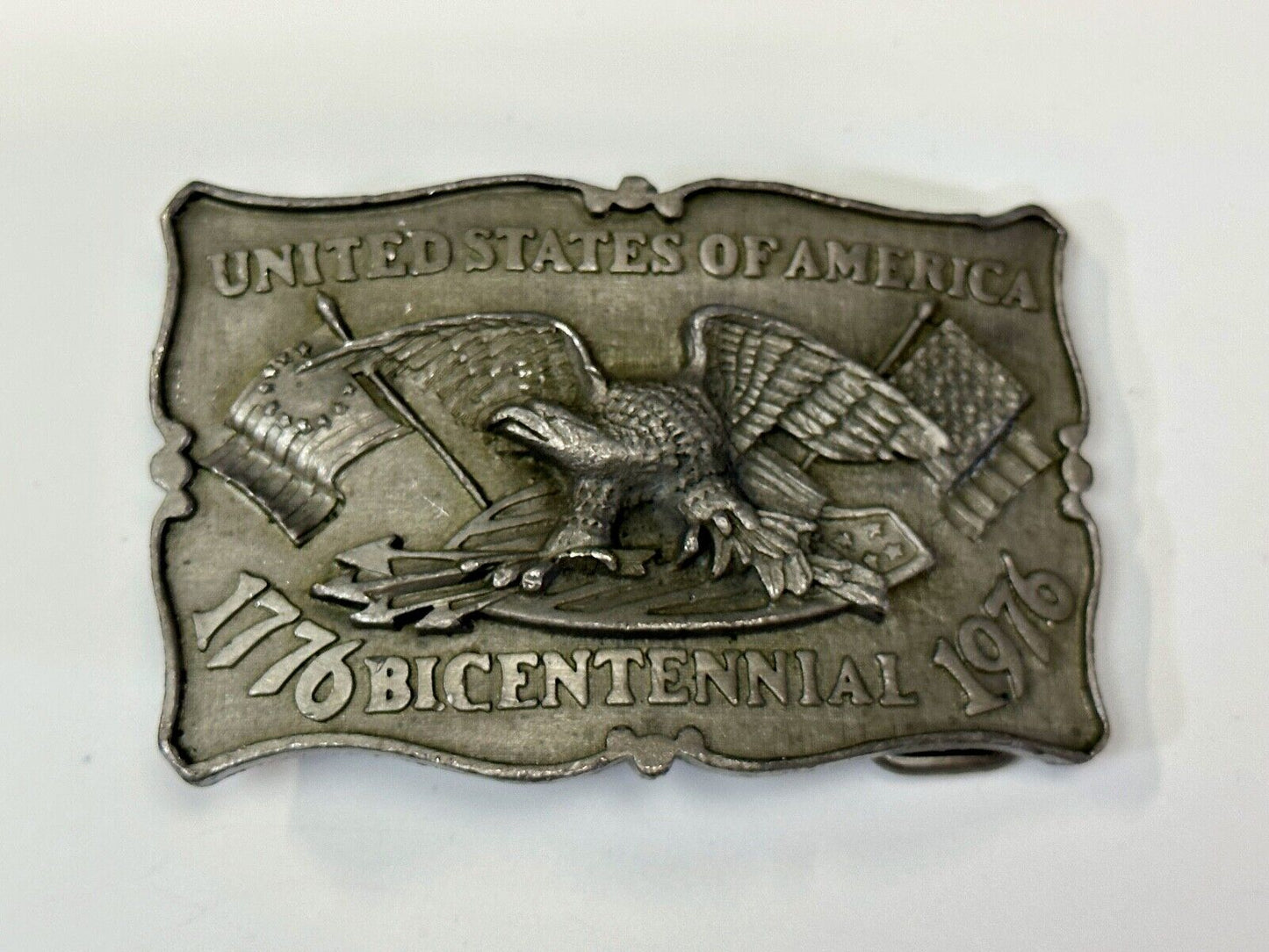 Swiss Miss Patriotic American Eagle 200 year Bicentennial Pride belt buckle