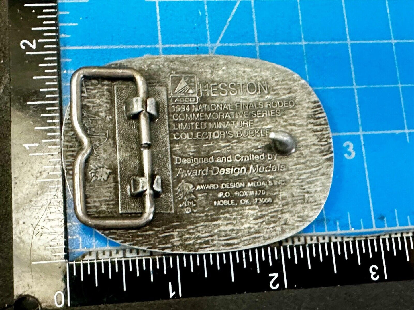 1994 NFR National Finals Rodeo NOS Youth Size Hesston Commemorative Belt Buckle