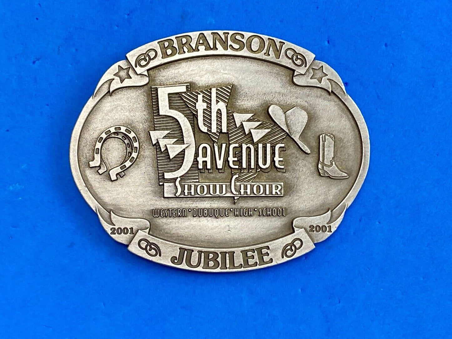 2001 Branson 5th avenue Jubilee Show Choir belt buckle by Spec Cast