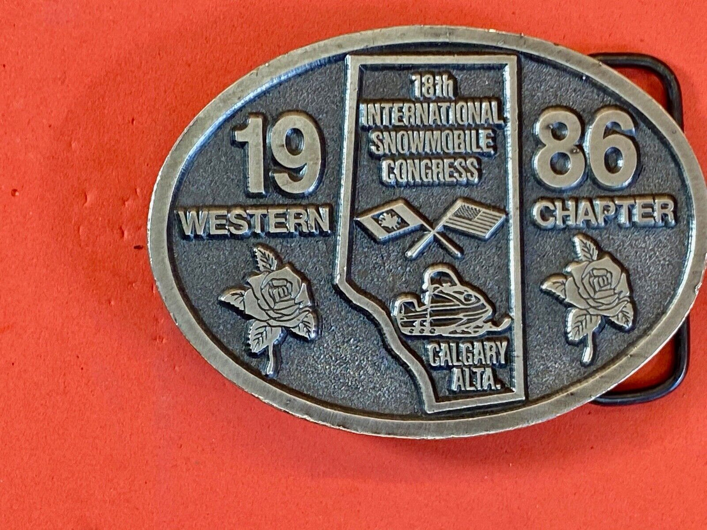 1987 **International Snowmobile Congress** Western Chapter Buckle