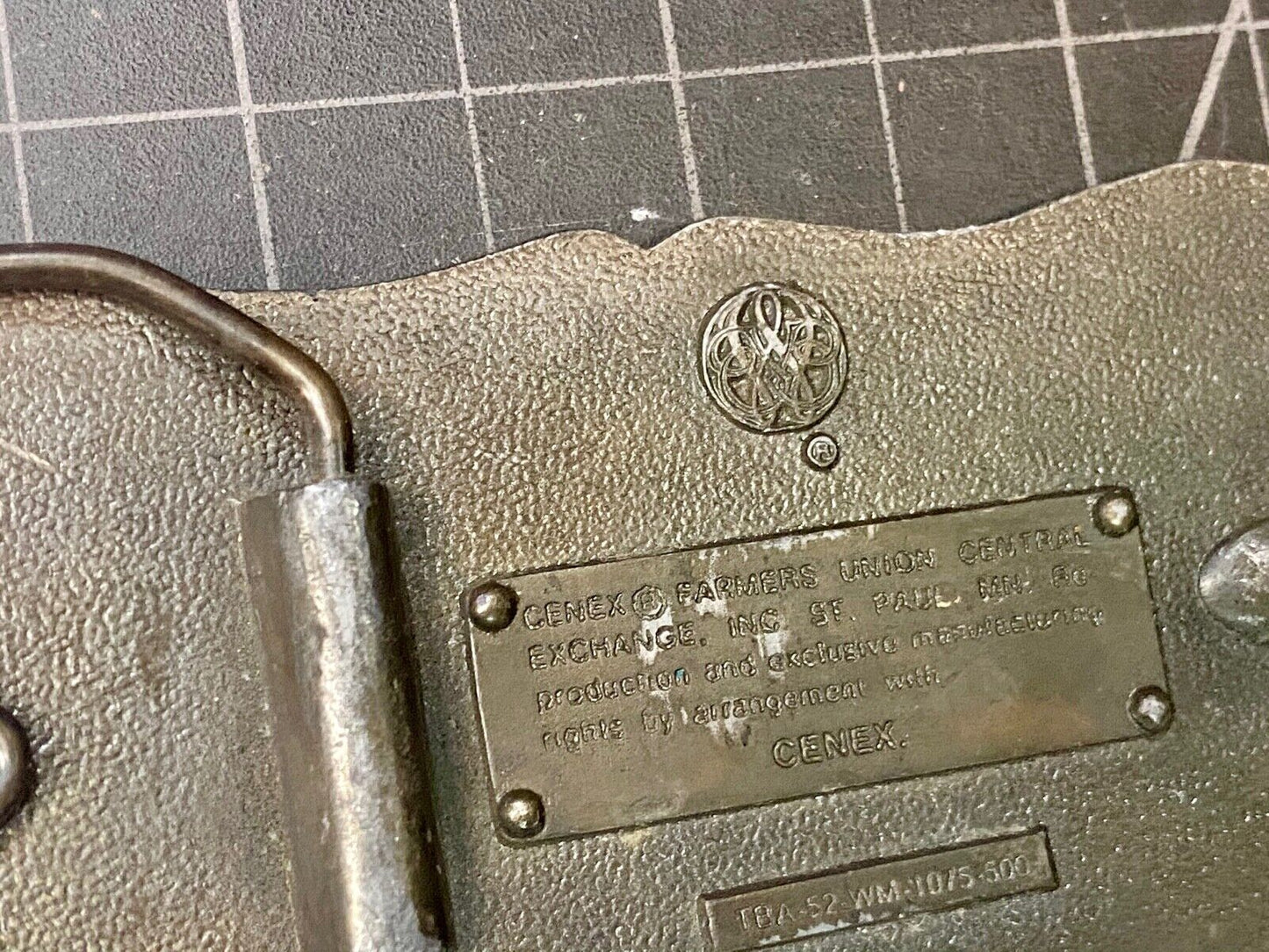 Vintage Belt Buckle CENEX The Customer is the company! Farmers Union Exchange