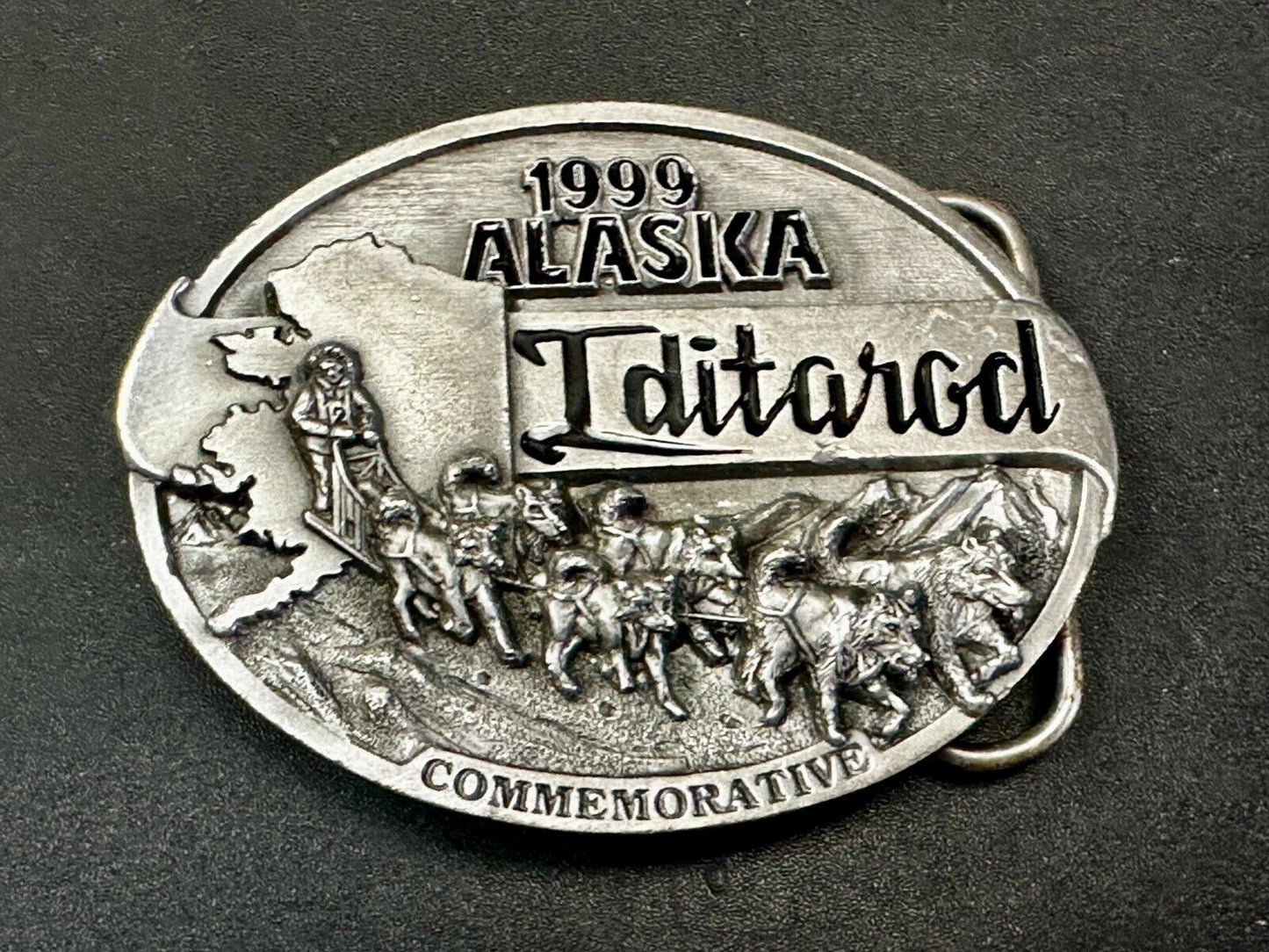 1999 Alaska Iditarod Commemorative Belt Buckle by Siskiyou