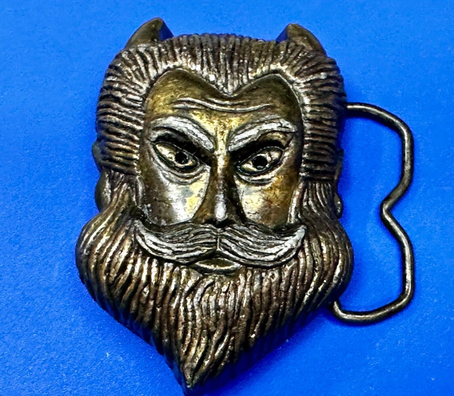 Bearded Devil Vintage MBCI Fantasy Man Head Vintage 70s Belt Buckle