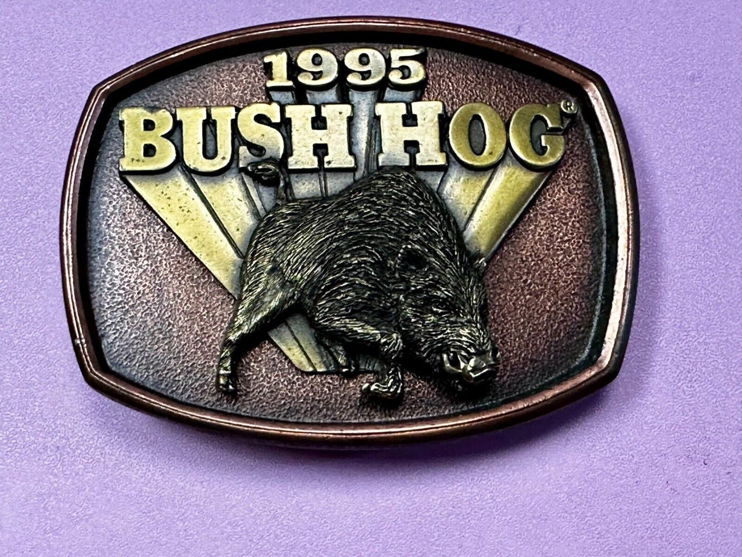 1995 Bush Hog Vintage Farm Agriculture Lawn Care Belt Buckle By Spec Cast