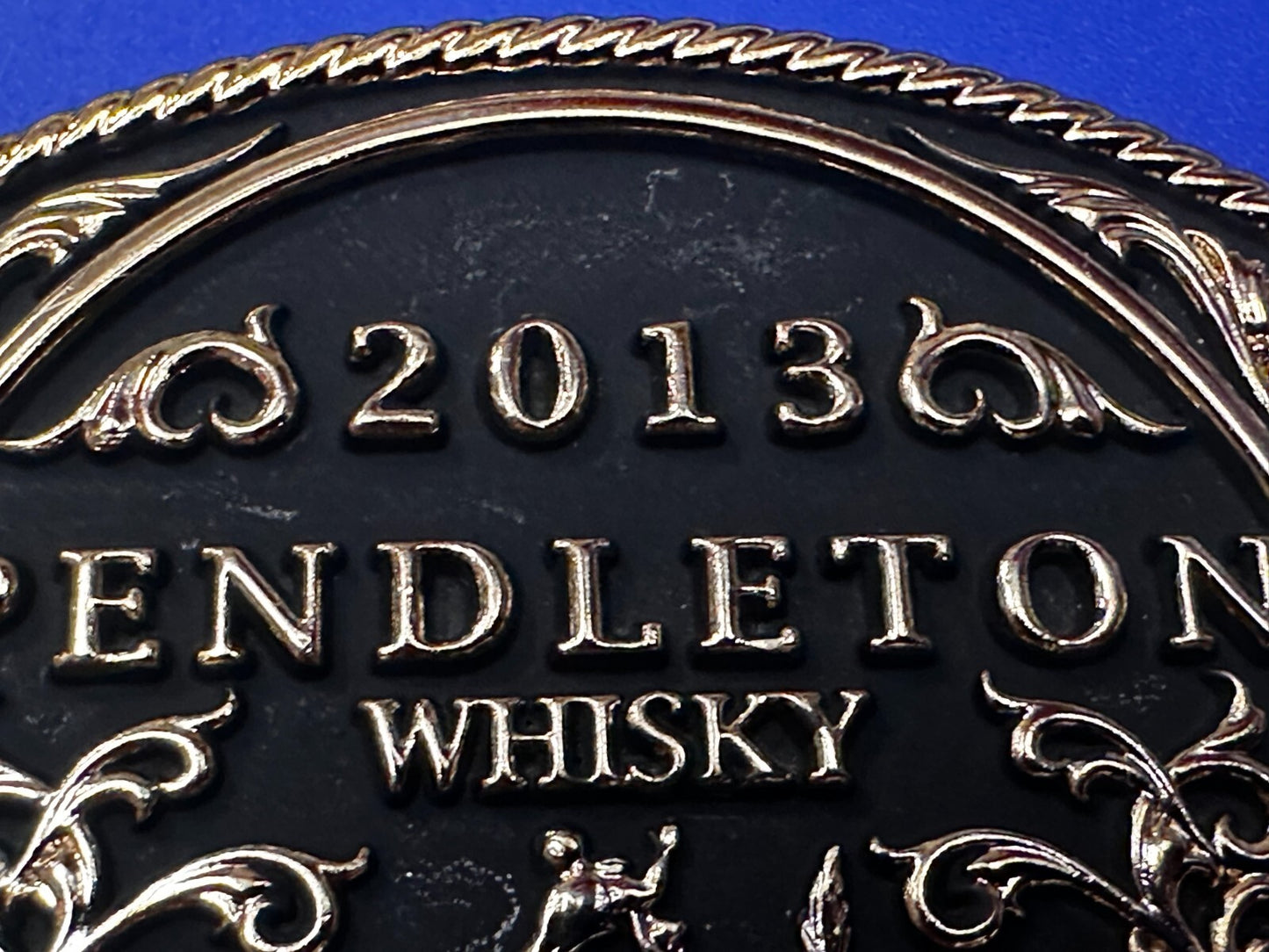 2013 Pendleton Whiskey Let'er Buck Rodeo Cowboy Montana Silversmiths Belt Buckle