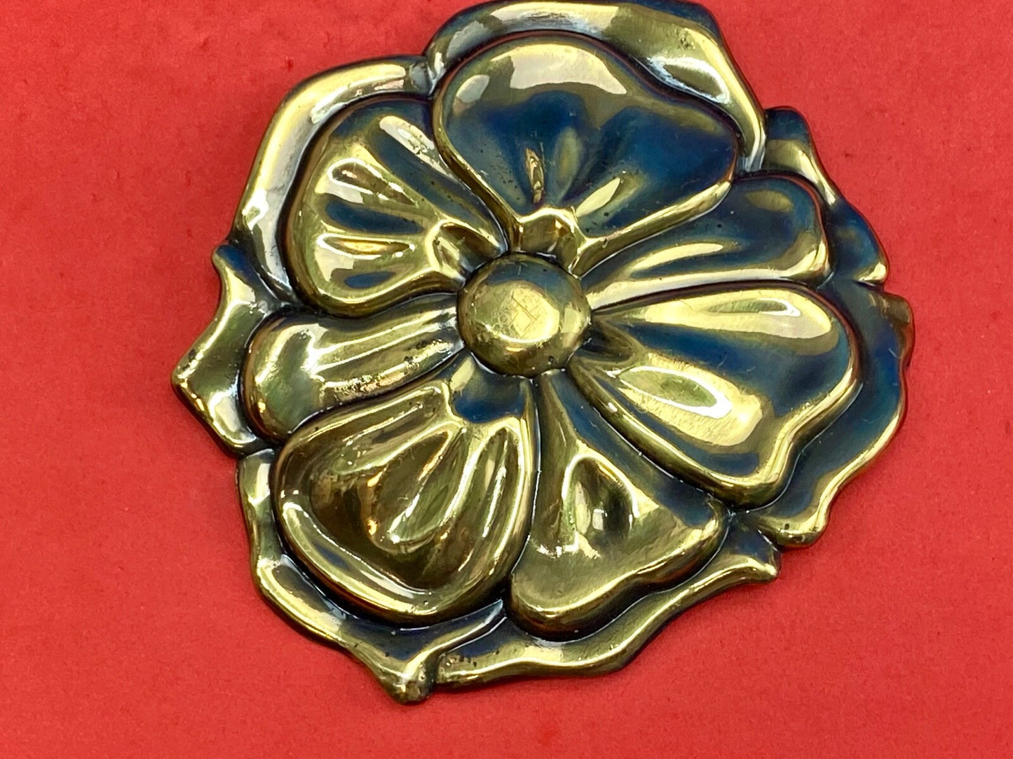 Vintage Charmant of Beverly Hills, CA figural flower belt buckle scarf clip