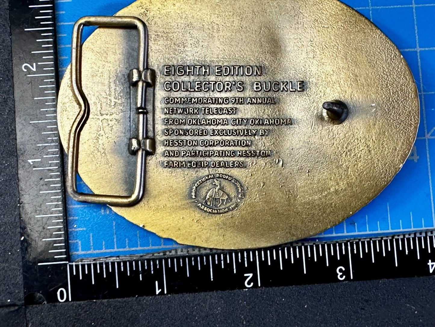 1982 Hesston National Finals Rodeo NFR Rodeo All Around Cowboy Belt Buckle