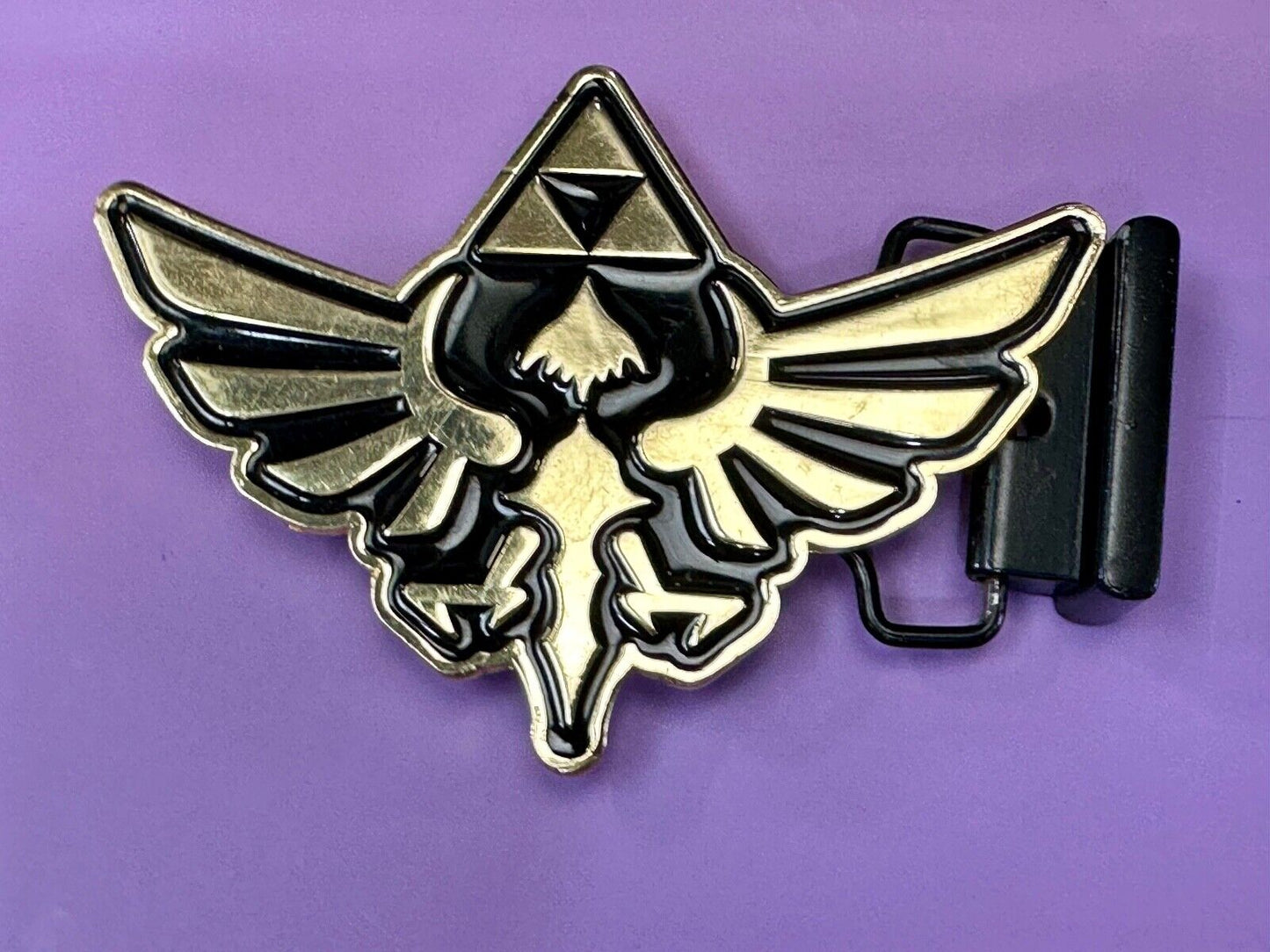 The Legend Of Zelda Black Golden Crest Triforce 2015 Nintendo Belt Buckle Hylian