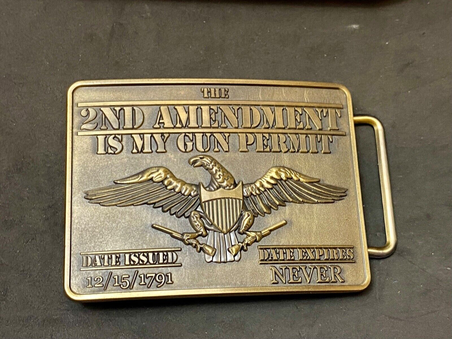 The Second Amendment is my Gun Permit belt buckle