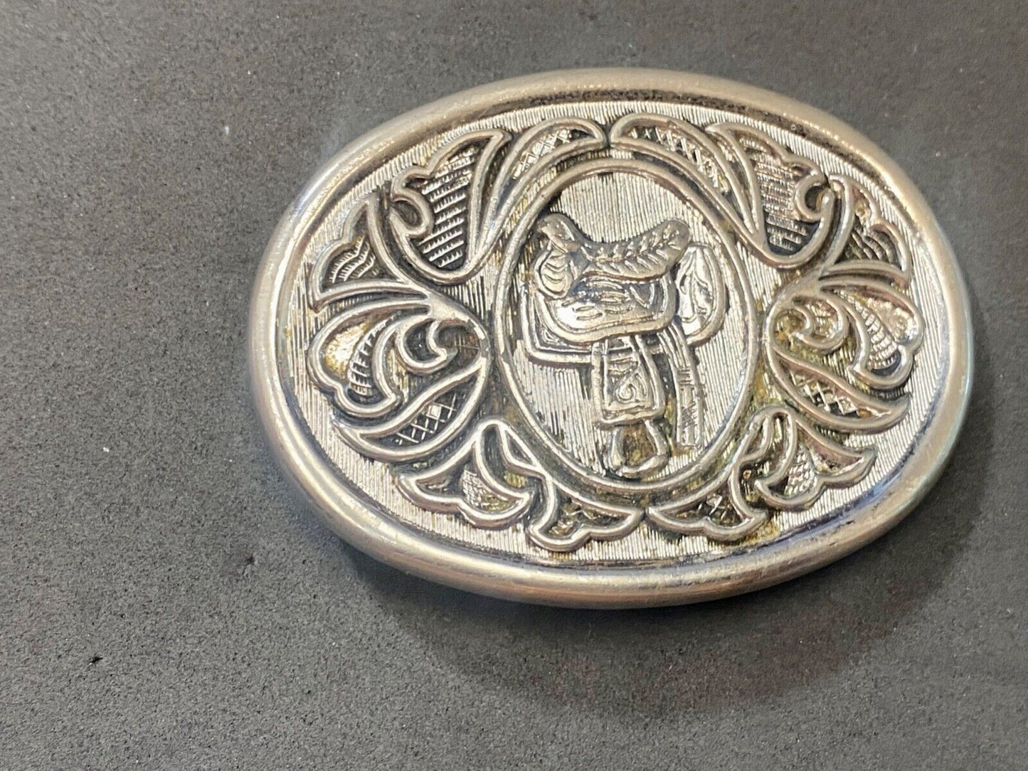 Avon Western Cowboys horse Saddle Vintage Belt Buckle - up to 1 1/2" belt