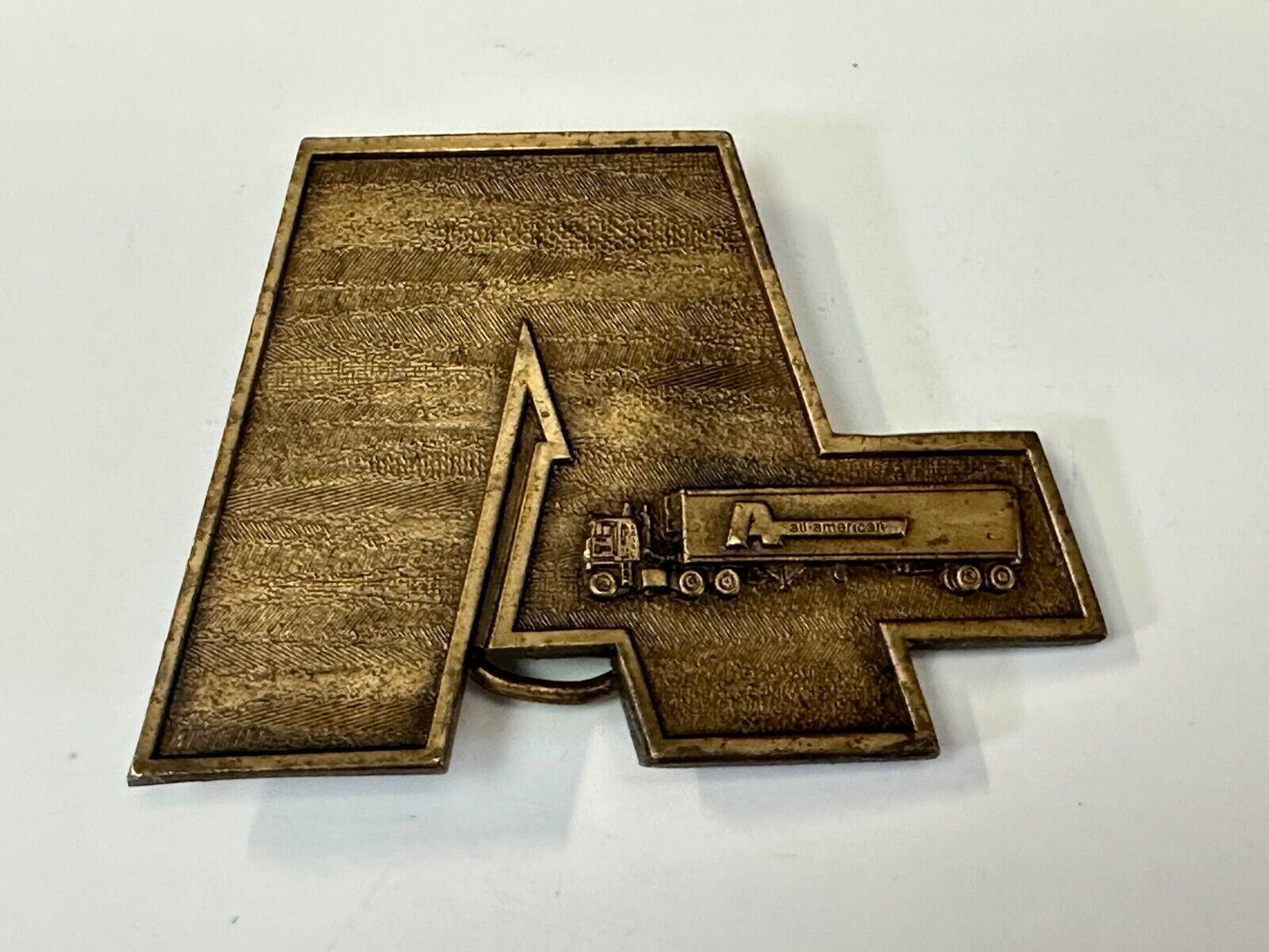VINTAGE 1977 ALL AMERICAN DRIVERS TRUCK & TRANSPORT COMPANY BELT BUCKLE