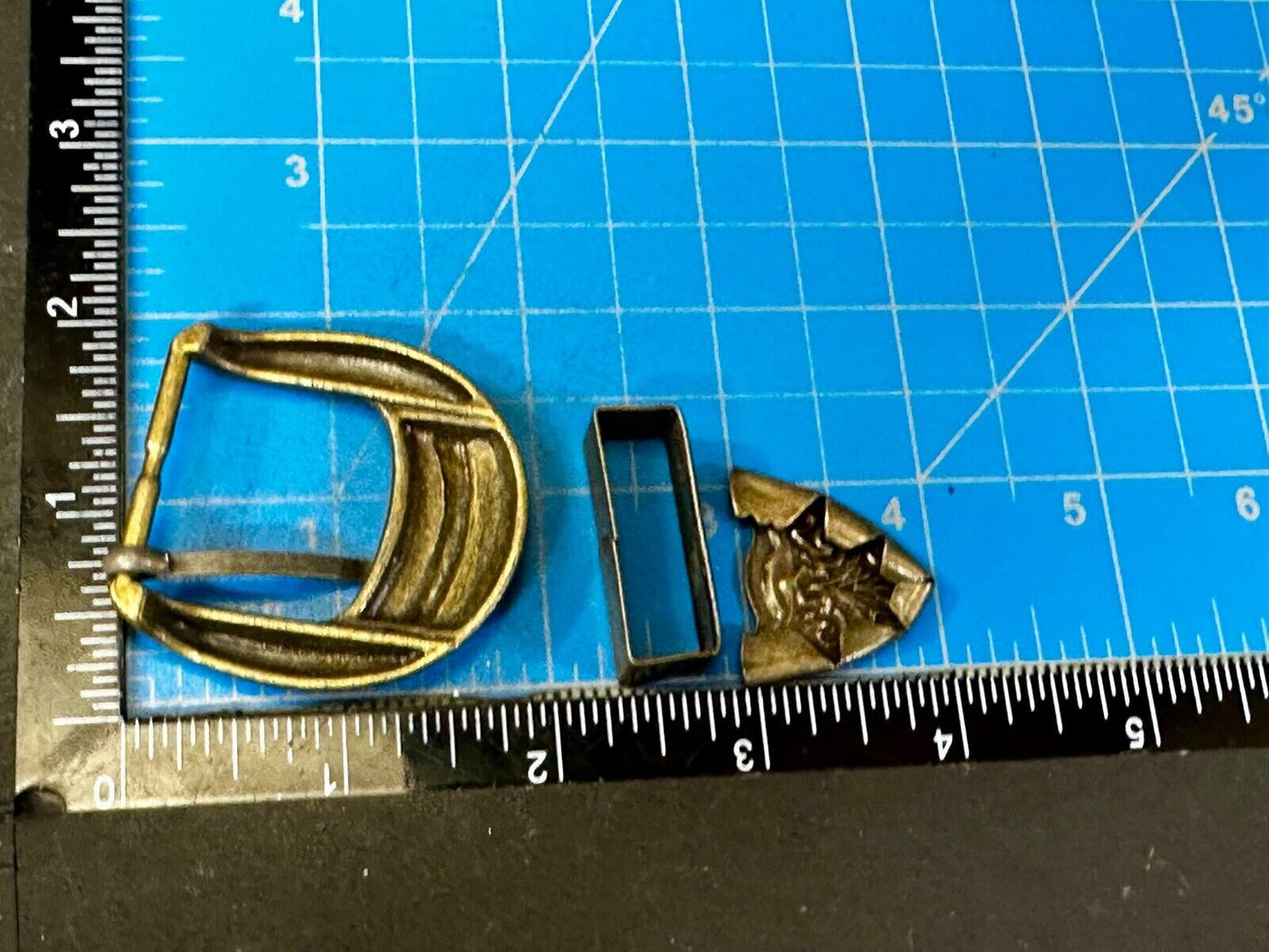 Three Piece Ranger Style Replacement Belt Buckle Keeper and Tip