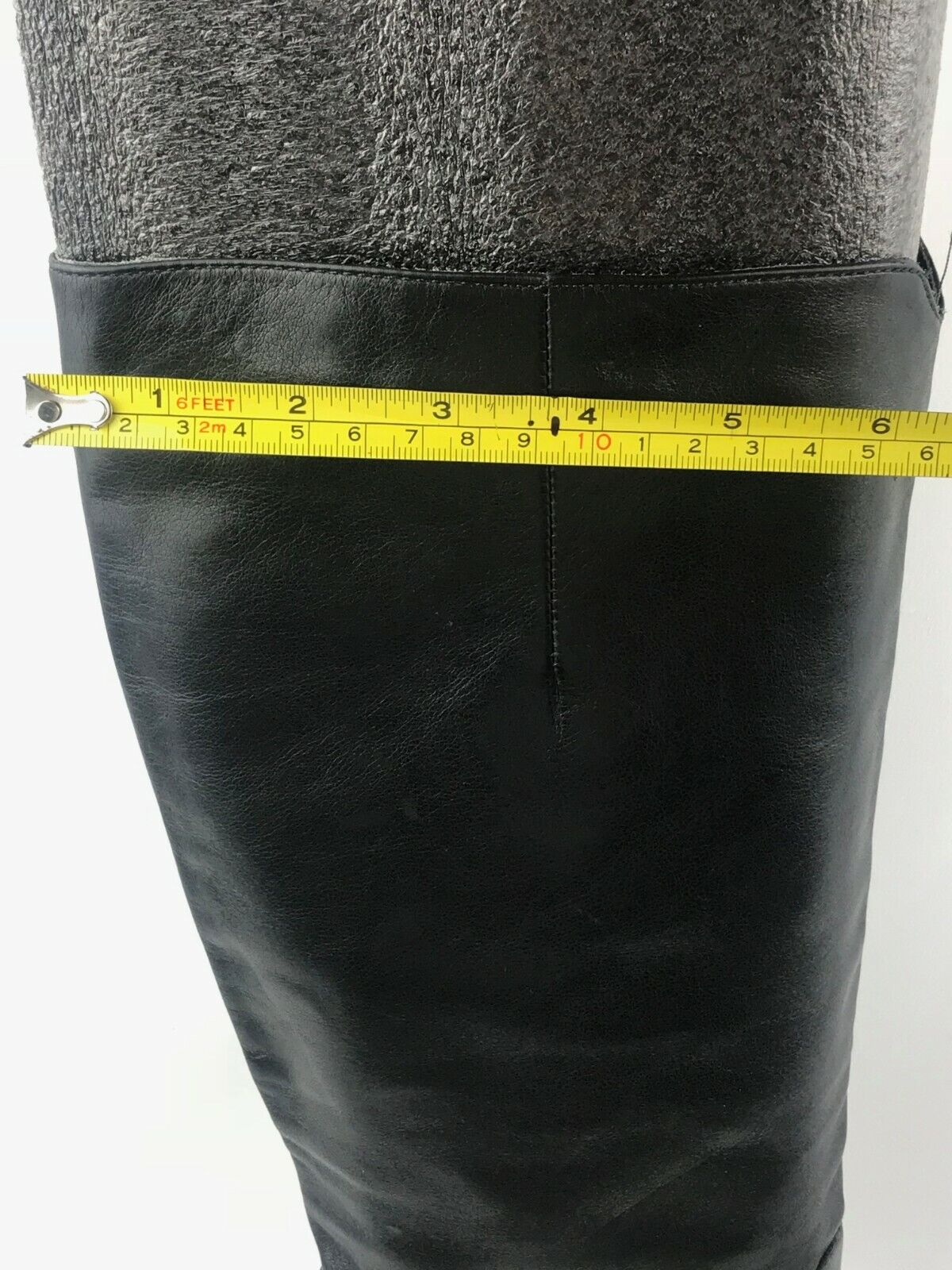 BANDOLINO Black Leather Tall Riding Boot w/ Buckle 5.5