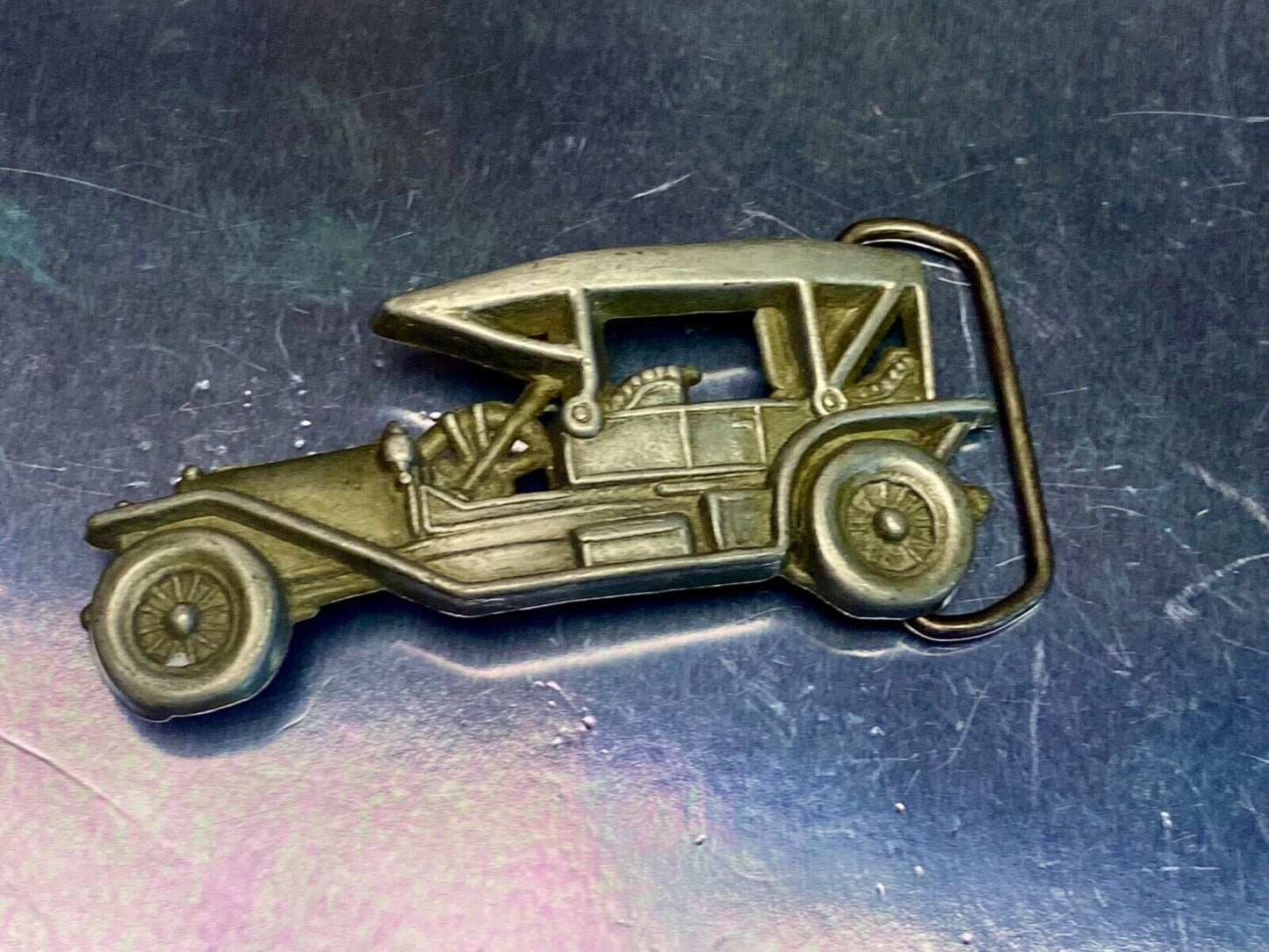 Vintage Cut Out Car - Old Time Auto Collectors Belt Buckle