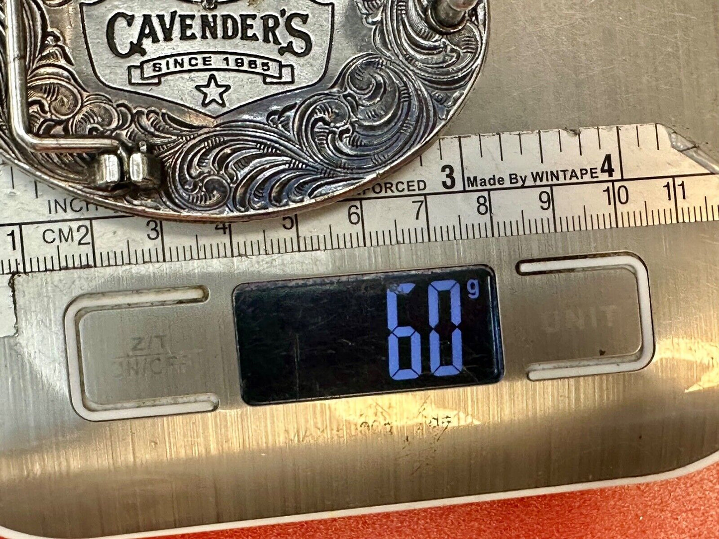 Vintage Cavender's Western Wear Cavenders Cowboy Belt Buckle “Since 1965”