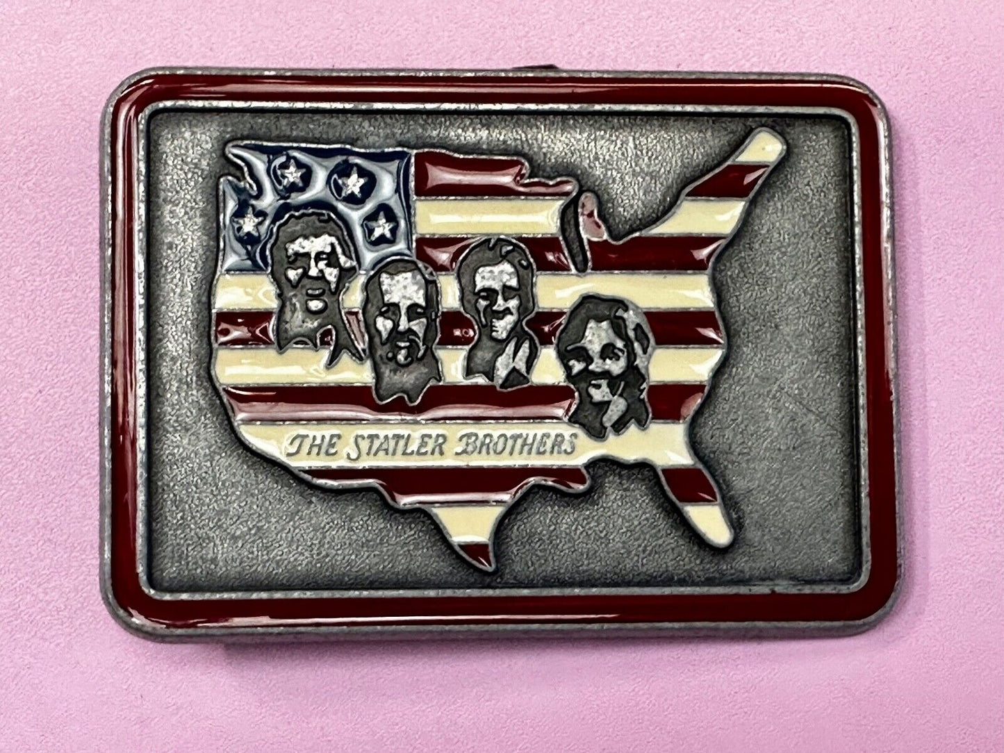 The Statler Brothers Band Country Music Band Record Promo Music Belt Buckle